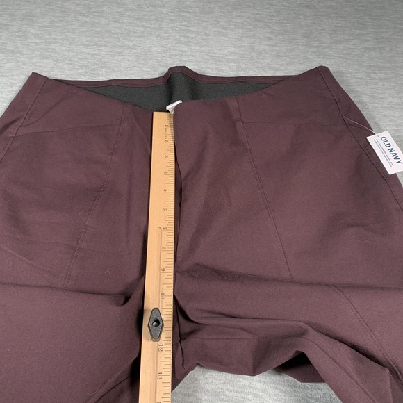 Old Navy Pants Womens XL Burgundy High-Rise Pixie Wide-Leg Comfort Waist Stretch - Picture 9 of 14
